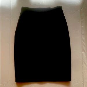 Vintage Paula Hian Black Wool Pencil Skirt midi length
